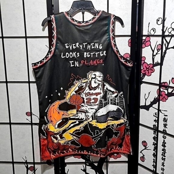 Chicago Bulls Jordan Goat Graphic Jersey Size‎ Large NWT Brand X - Picture 2 of 10